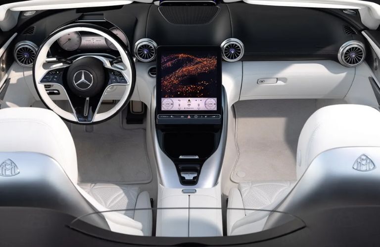 top view of the 2026 Mercedes-Maybach SL 680 Monogram Series cockpit