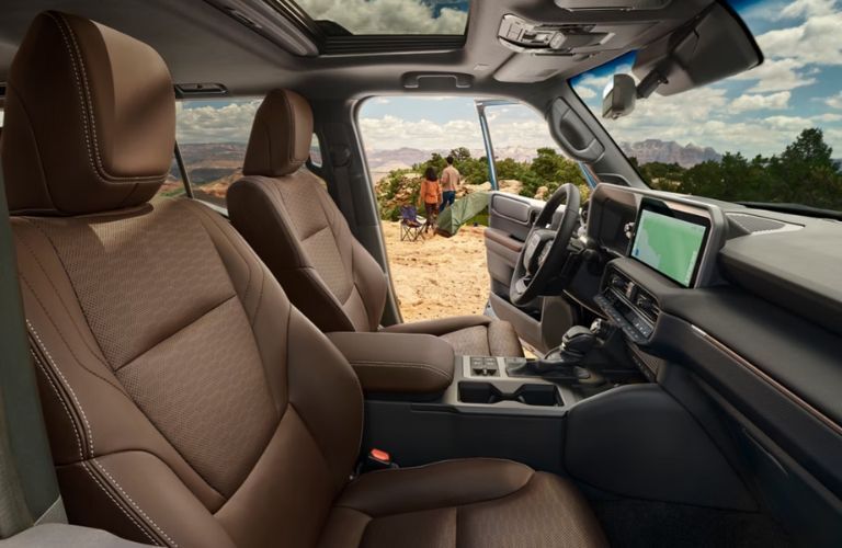Side View of the seating and dashboard in the 2024 Toyota Land Cruiser