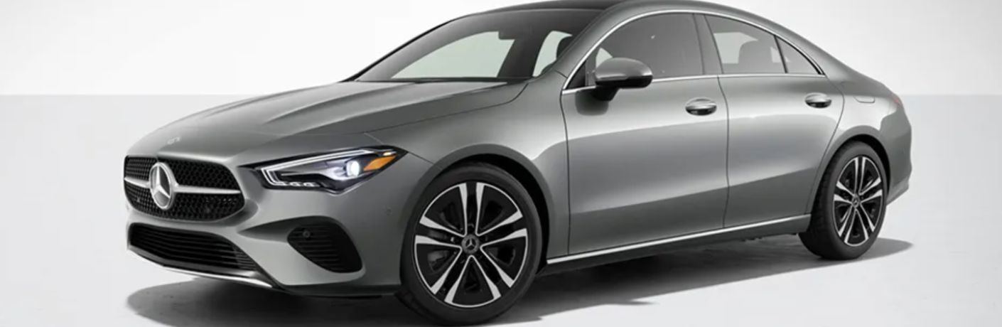 Front-quarter and side view of the 2026 Mercedes-Benz CLA 250 4MATIC® Coupe