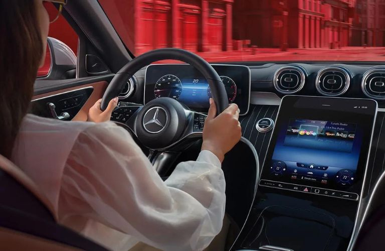 2024 Mercedes-Benz C-300 4MATIC® Sedan interior steering and dashboard