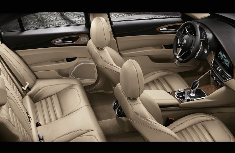 Interior cabin view of the 2019 Alfa Romeo Giulia