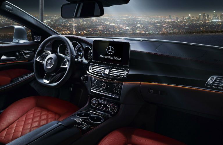 Dark cabin of the 2016 Mercedes-Benz CLS