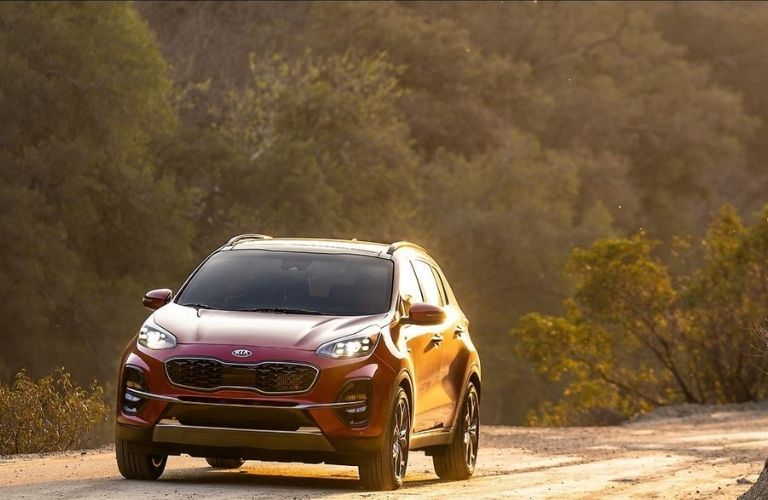 2021 Kia Sportage driving front view
