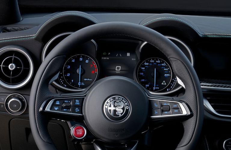 Cockpit view of the 2020 Alfa Romeo Stelvio