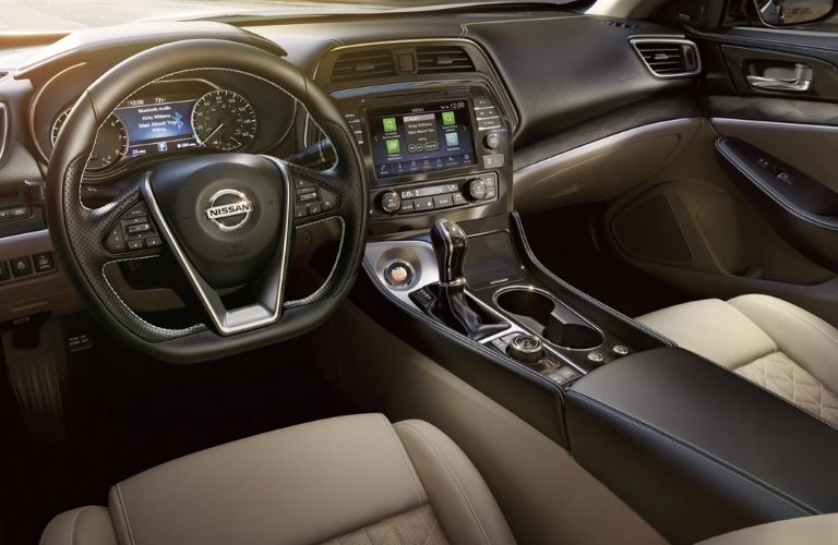 cockpit of an old Nissan