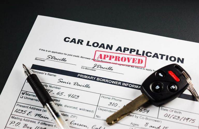 an approved car loan application