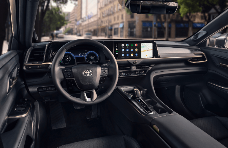 Steering wheel and dashboard of the 2025 Toyota Crown