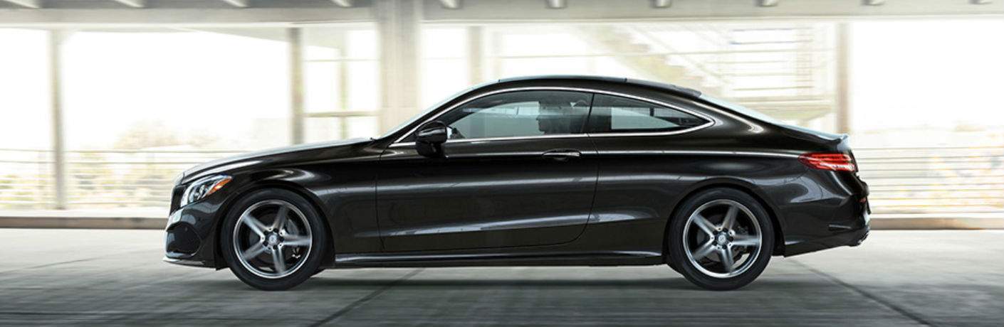 2018 Mercedes-Benz C-Class Coupe black side view