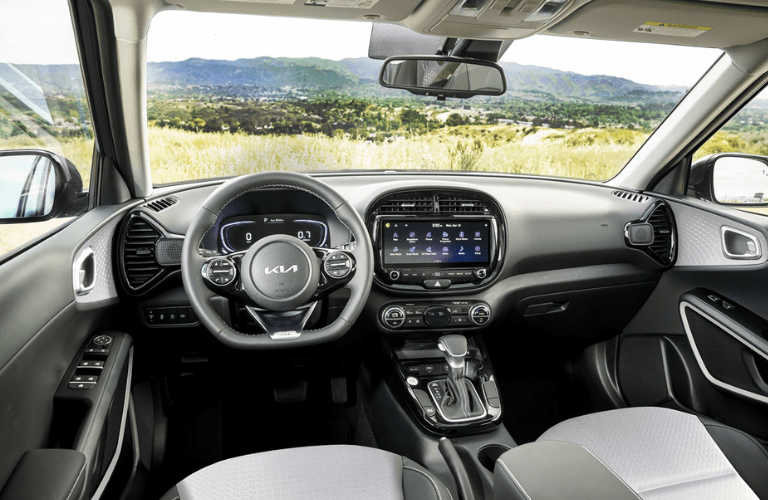 2024 Kia Soul steering wheel and dashboard