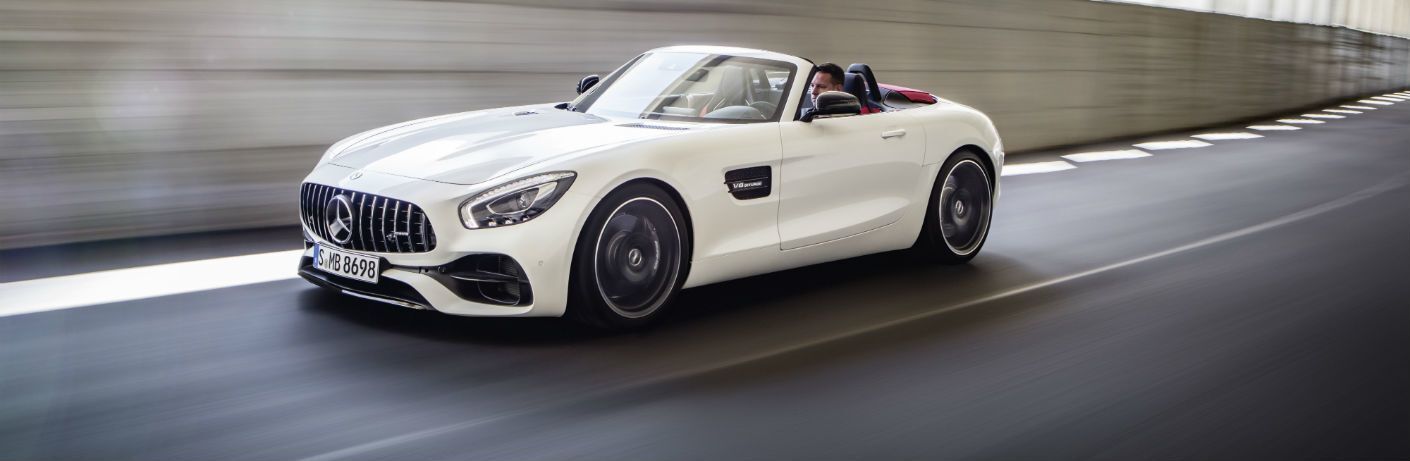 white Mercedes-Benz AMG Gt Roadster