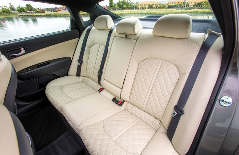 Rear seats view of the 2018 Kia Optima