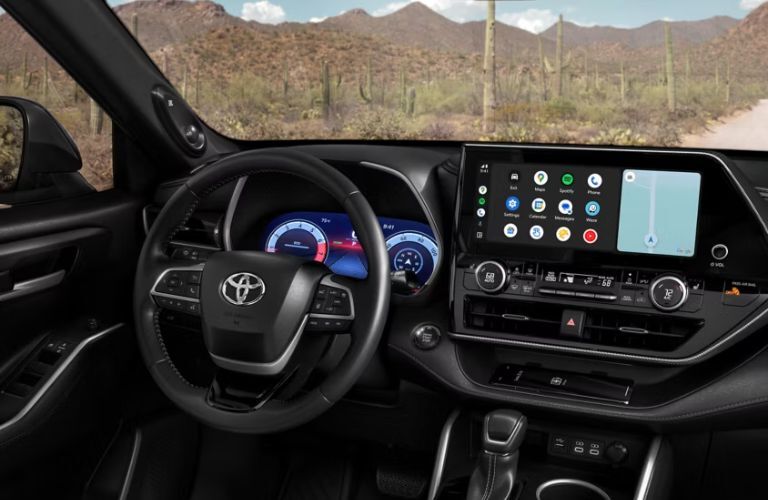 dashboard view of the 2026 Toyota Highlander