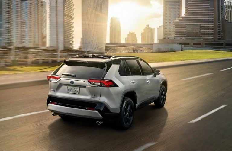 rear view of the 2021 Toyota RAV4