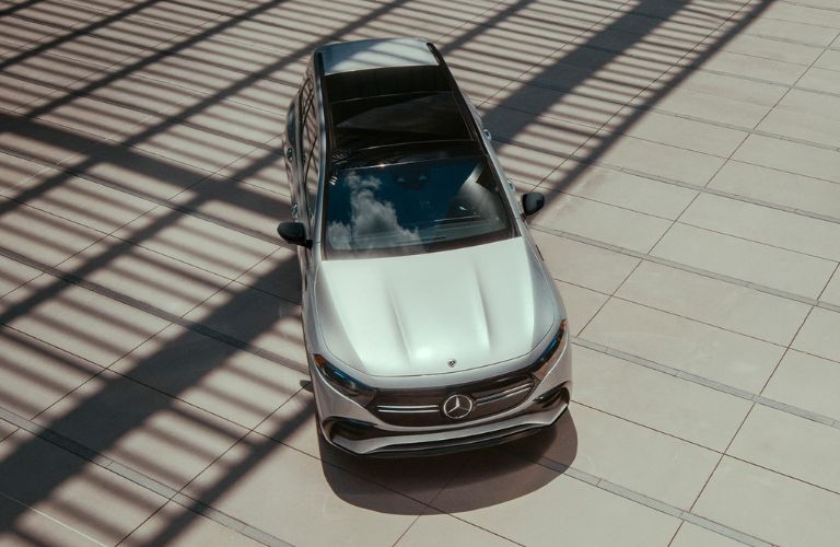Aerial view of the 2023 Mercedes-Benz EQB