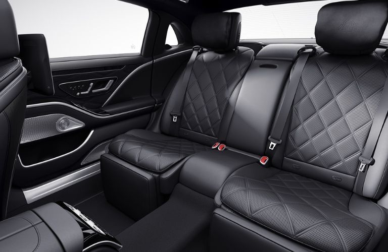 Rear seat view of the 2022 Mercedes-Maybach S 580