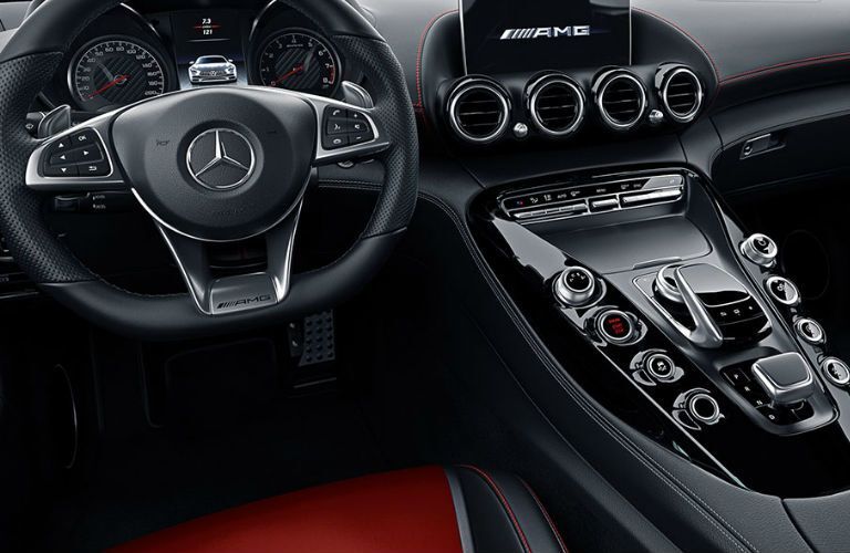 2018 Mercedes-AMG GT S Coupe steering wheel and center console