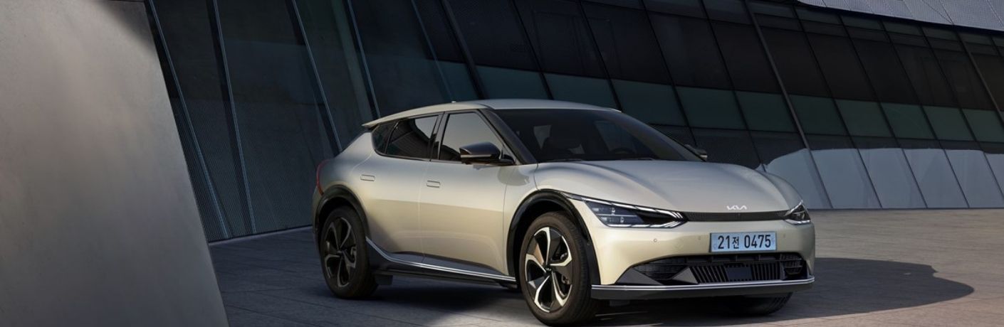 front and side view of the 2022 Kia EV6