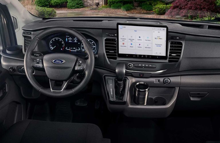 Ford Transit steering wheel and display screen