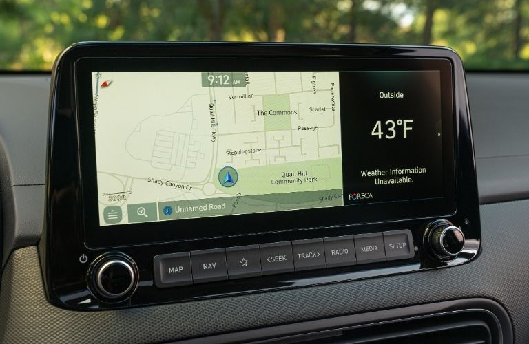 2021 Hyundai Kona touchscreen display