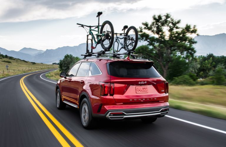 2024 Kia Sorento Hybrid Driving off-road rear view