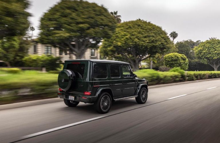 rear quarter view of a Mercedes-Benz