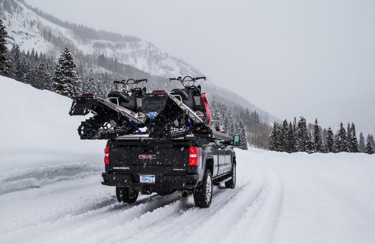 2017 GMC Sierra Denali in a snowy mountain