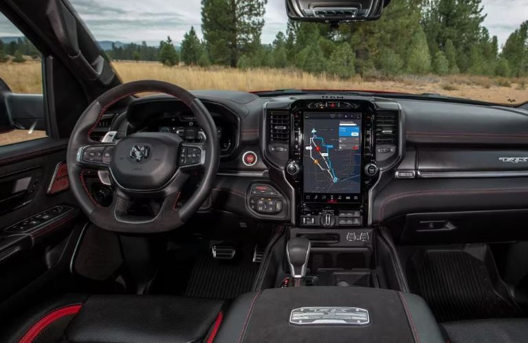 2024 Ram 1500 steering wheel and dashboard