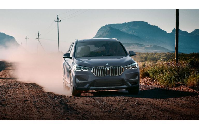2020 BMW X1 on a dirt road