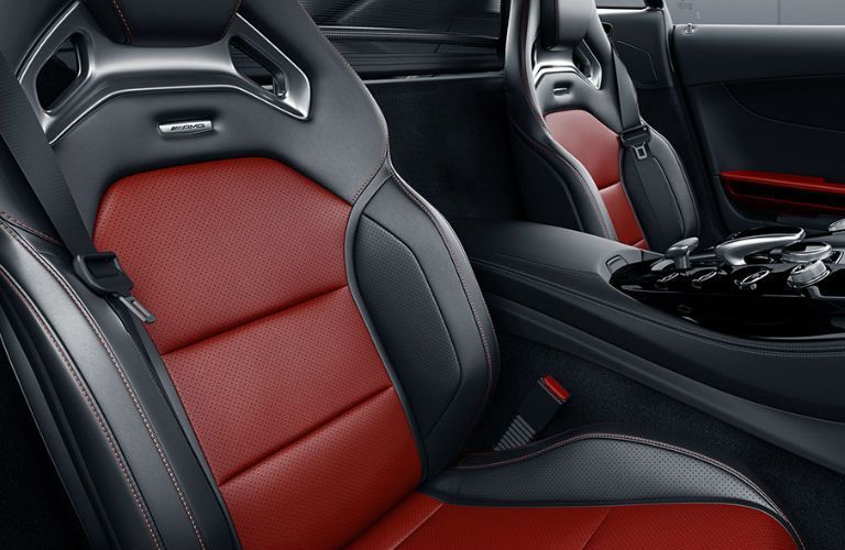 2018 Mercedes-AMG GT S Coupe red and black leather seats