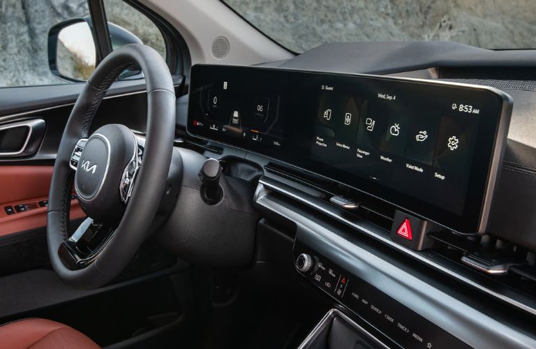 2026 Kia Carnival touchscreen display side view