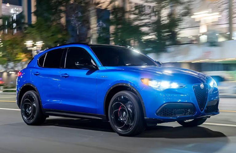 2024 Alfa Romeo Stelvio side and front view