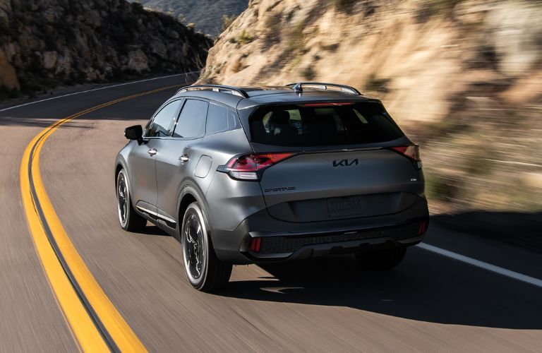 2025 Kia Sportage PHEV rear view on a road
