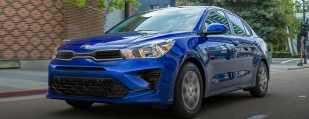 2021 Kia Rio on the road