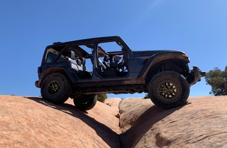 2021 Jeep Wrangler on rocky terrain