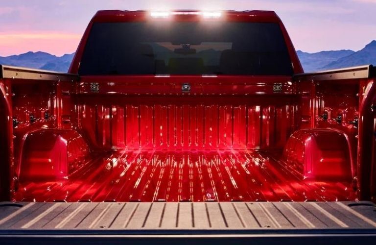Front view of the Chevy Silverado cargo space