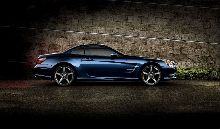 blue Mercedes-Benz SL-Class