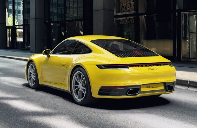 Rearview of the 2022 Porsche 911 Carrera