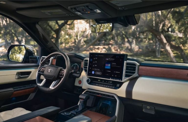 dashboard view of the 2022 Toyota Tundra