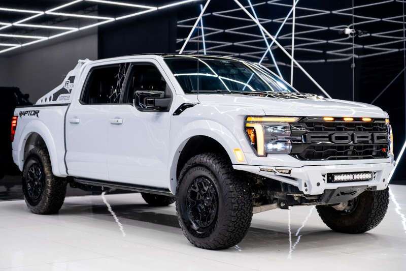 A front quarter exterior view of the Ford F-150 Raptor