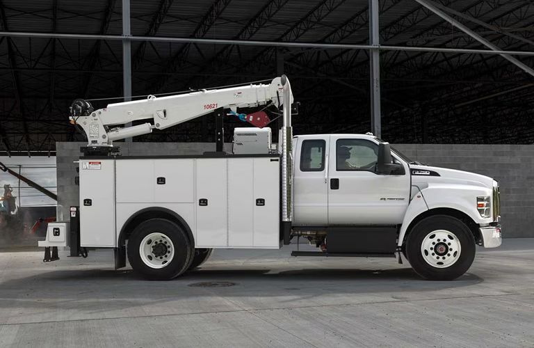 2025 Ford F-650 side view in white