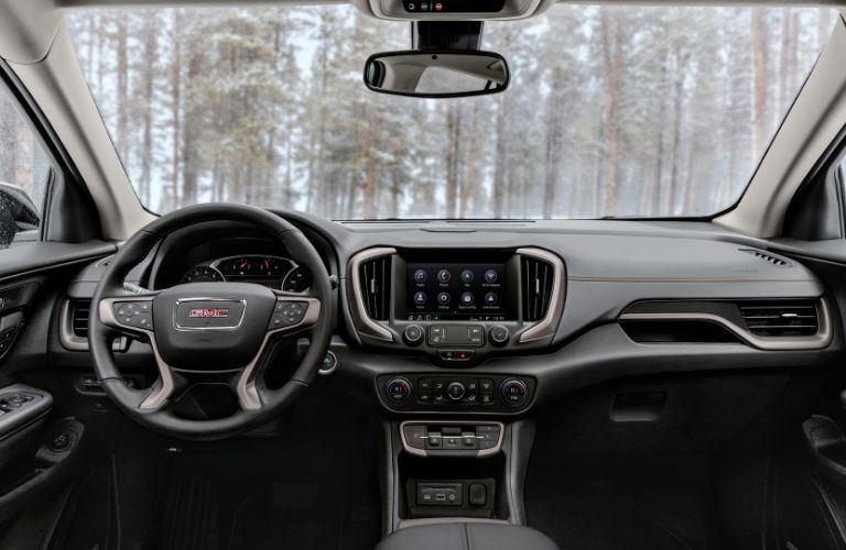 dashboard view of a 2022 GMC model