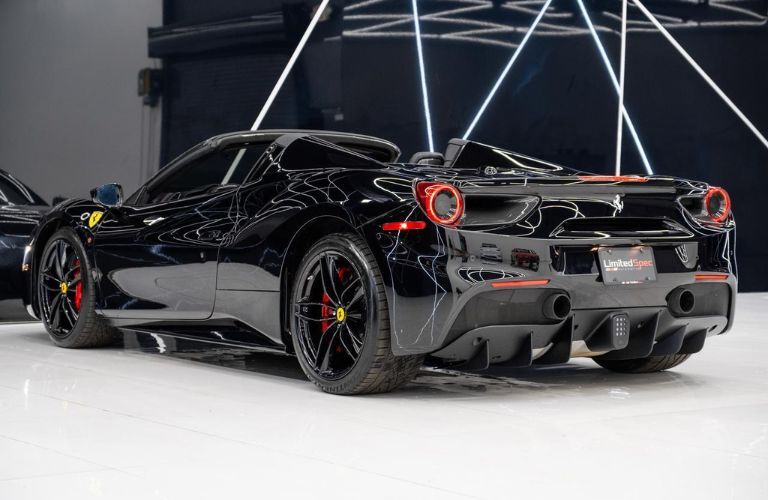 Rear-quarter view of the 2019 Ferrari 488 Spider