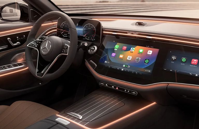interior steering and dashboard of the 2025 Mercedes-Benz E-Class Sedan