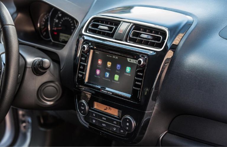 Infotainment system of the 2018 Mitsubishi Mirage
