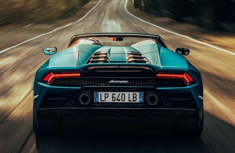 Lamborghini supercar on a highway