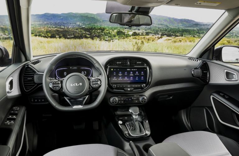 Cockpit view of the 2024 Kia Soul