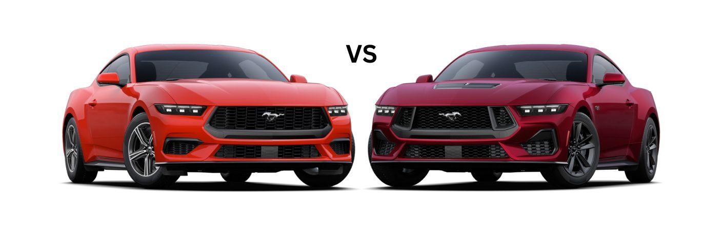 2026 Ford Mustang models on a white background