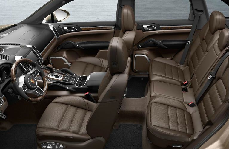 Brown Leather Porsche Cayenne SUV Interior