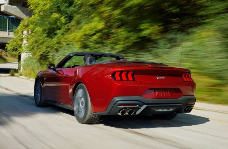 2024 Ford Mustang side and back view