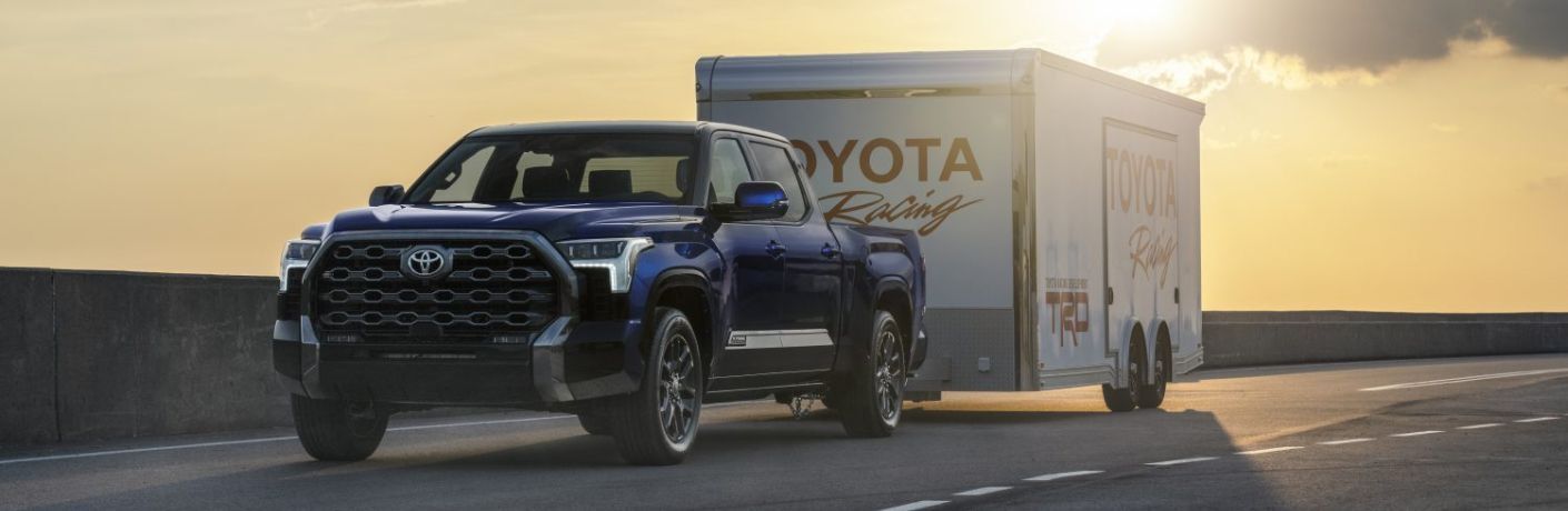 A 2024 Toyota Tundra towing a trailer